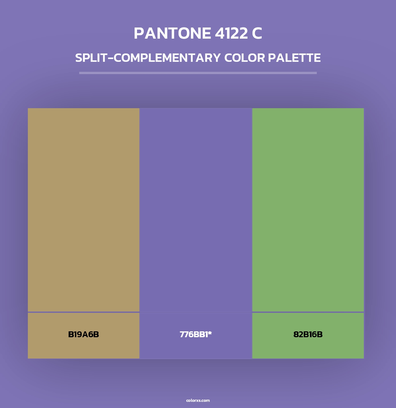 PANTONE 4122 C - Split-Complementary Color Palette