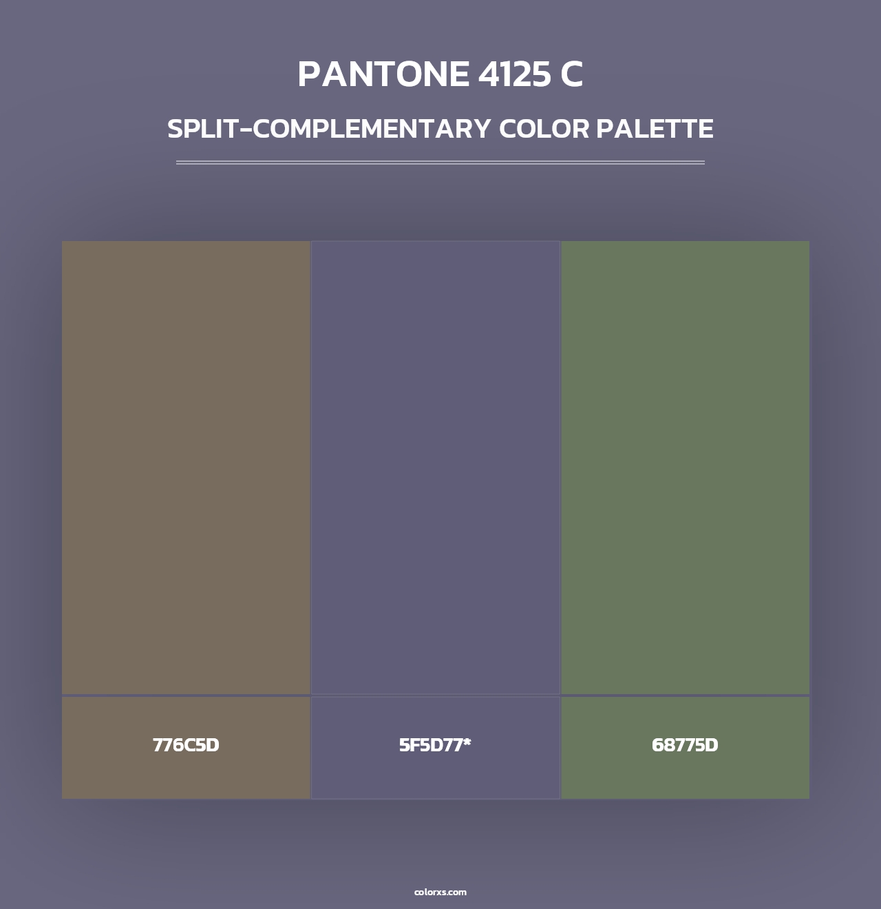 PANTONE 4125 C - Split-Complementary Color Palette