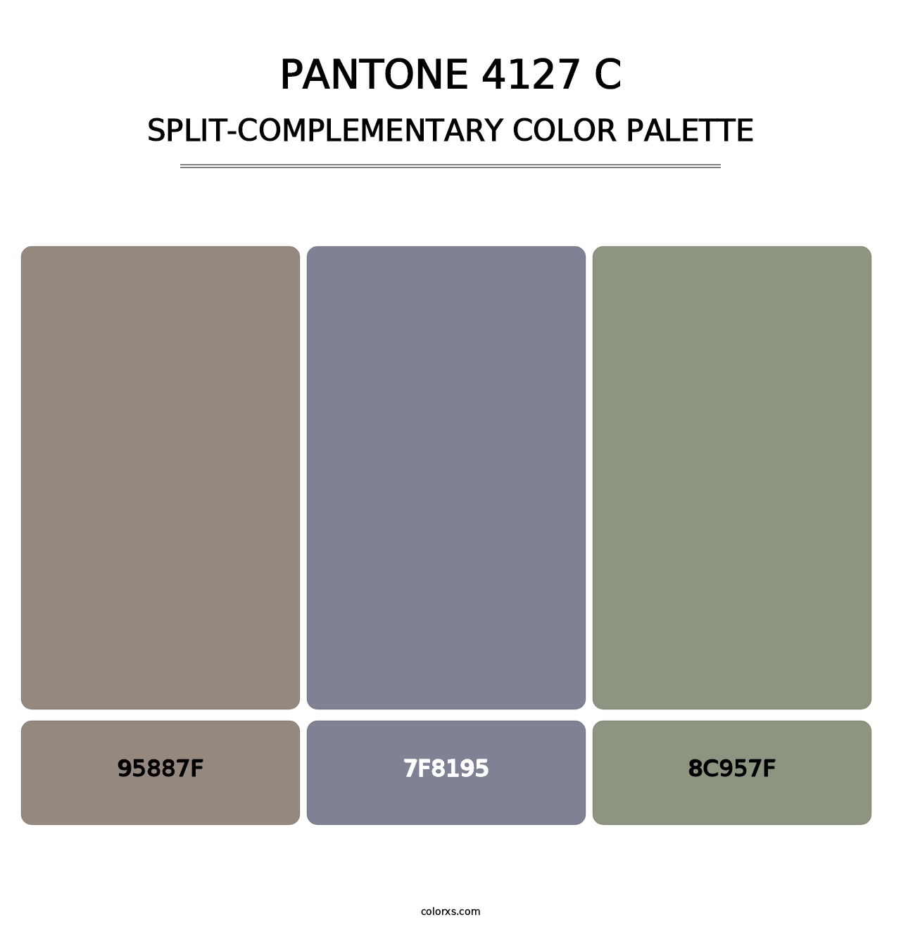 PANTONE 4127 C - Split-Complementary Color Palette