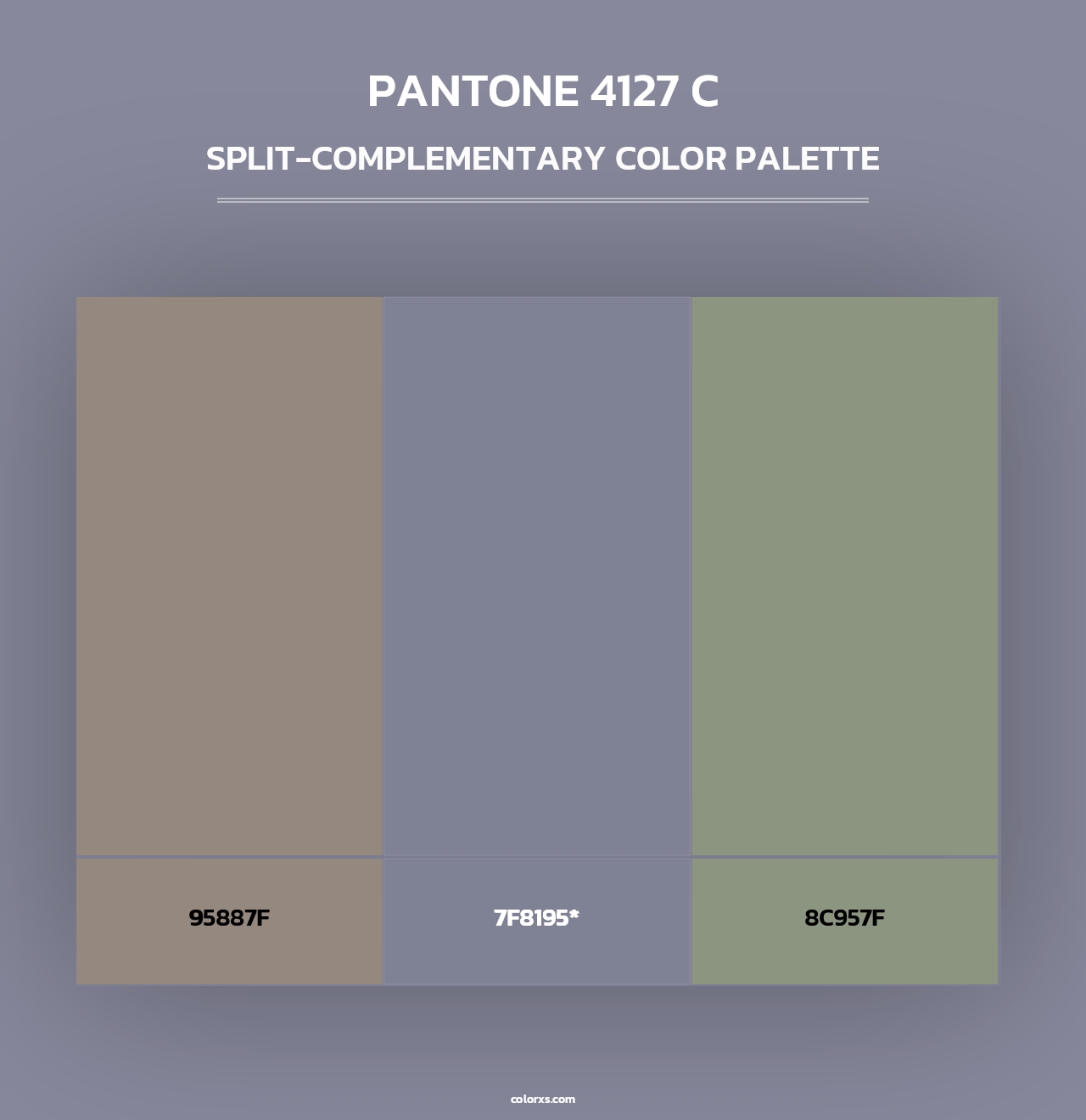 PANTONE 4127 C - Split-Complementary Color Palette