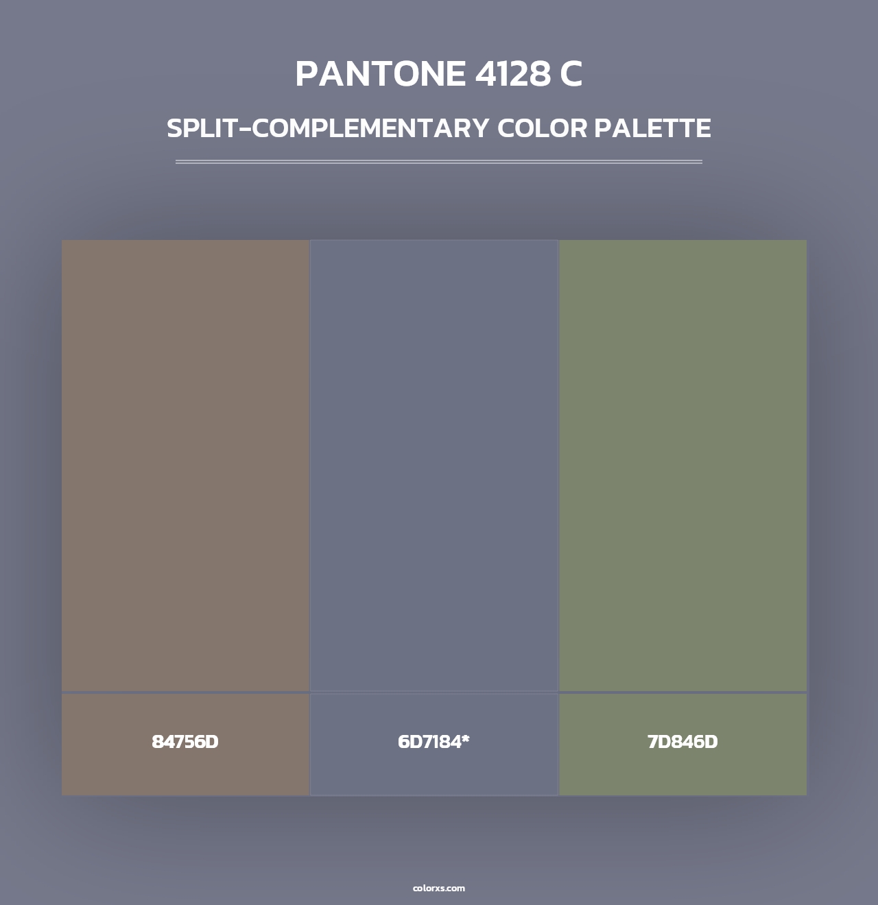 PANTONE 4128 C - Split-Complementary Color Palette