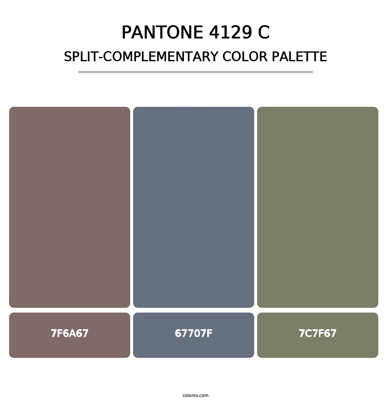 PANTONE 4129 C - Split-Complementary Color Palette