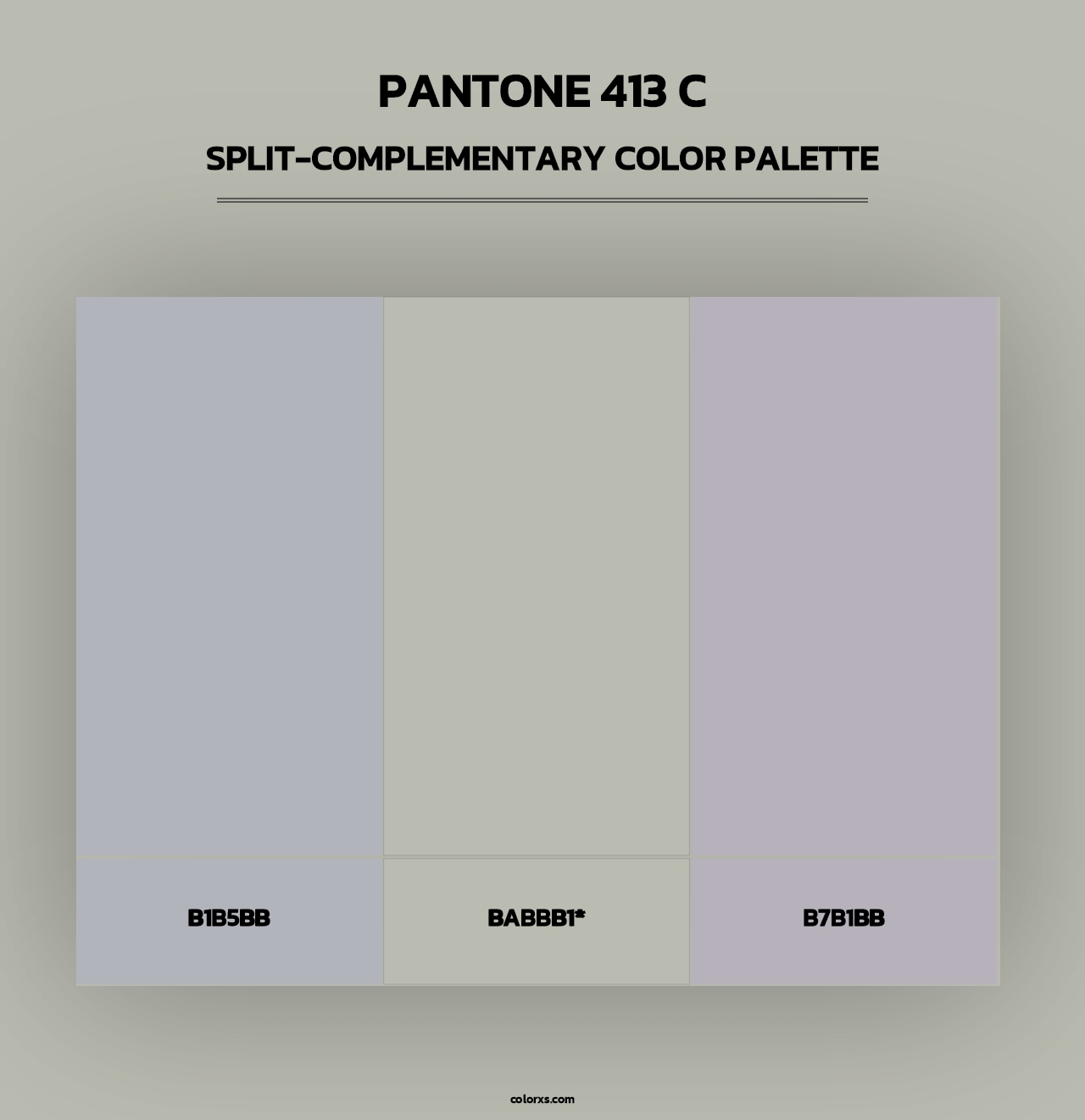 PANTONE 413 C - Split-Complementary Color Palette