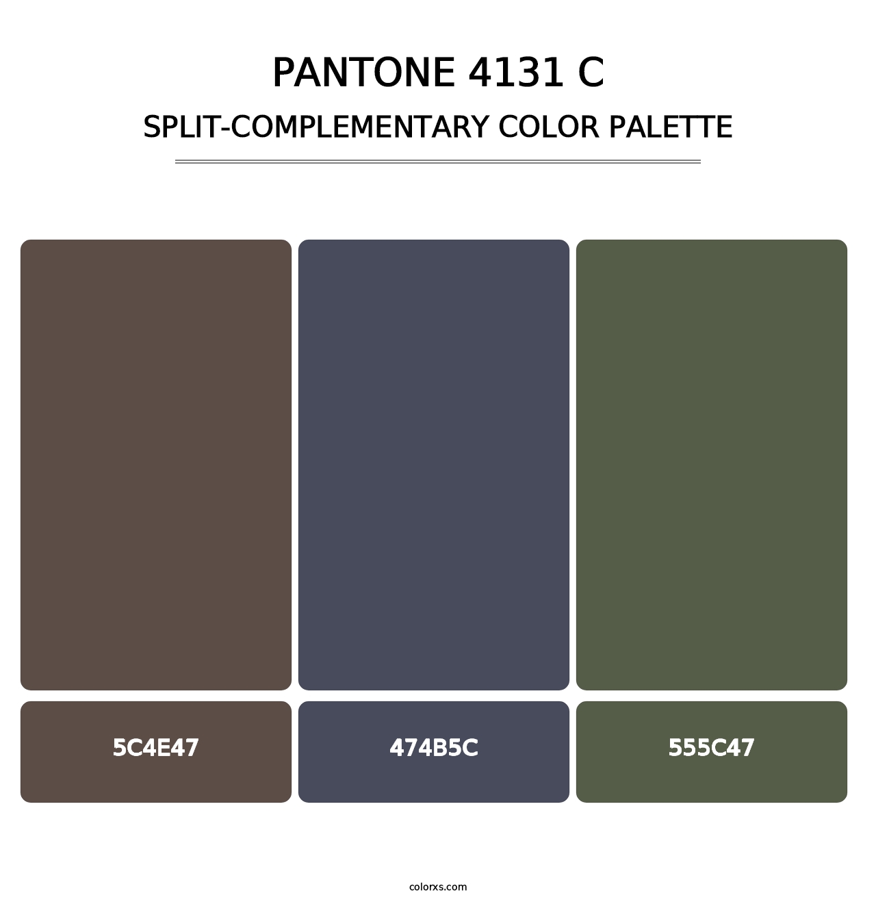 PANTONE 4131 C - Split-Complementary Color Palette