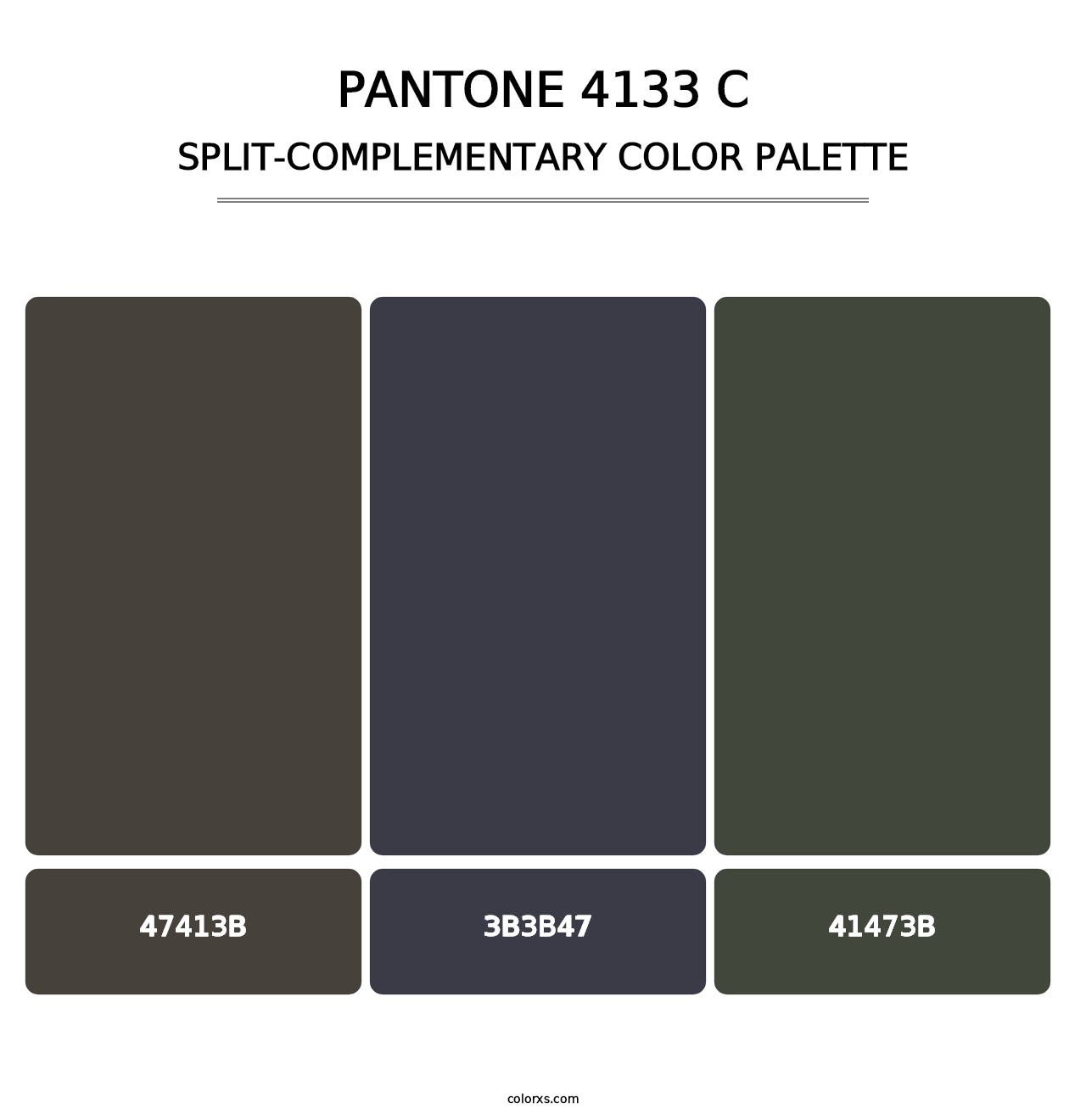 PANTONE 4133 C - Split-Complementary Color Palette