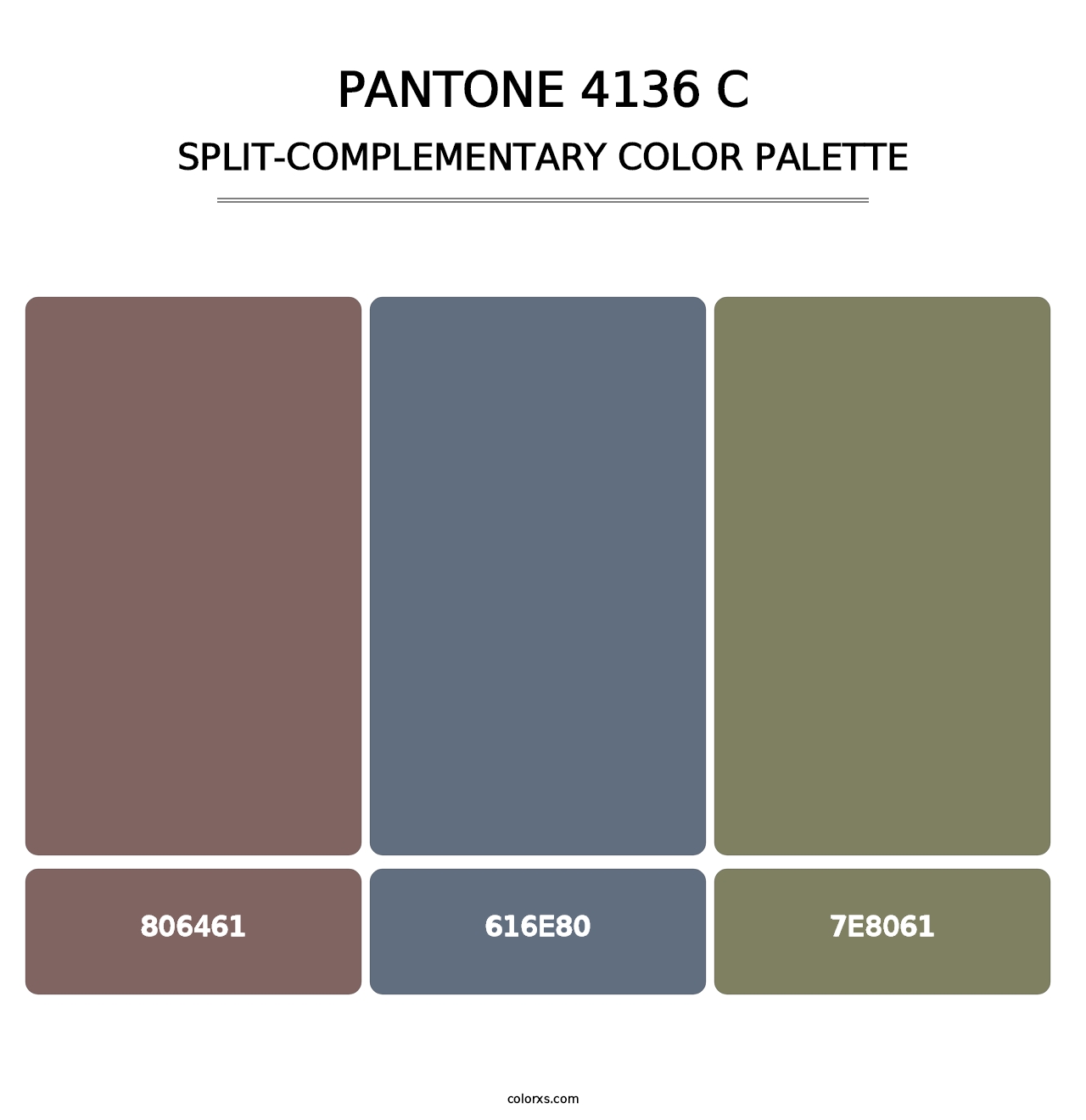 PANTONE 4136 C - Split-Complementary Color Palette