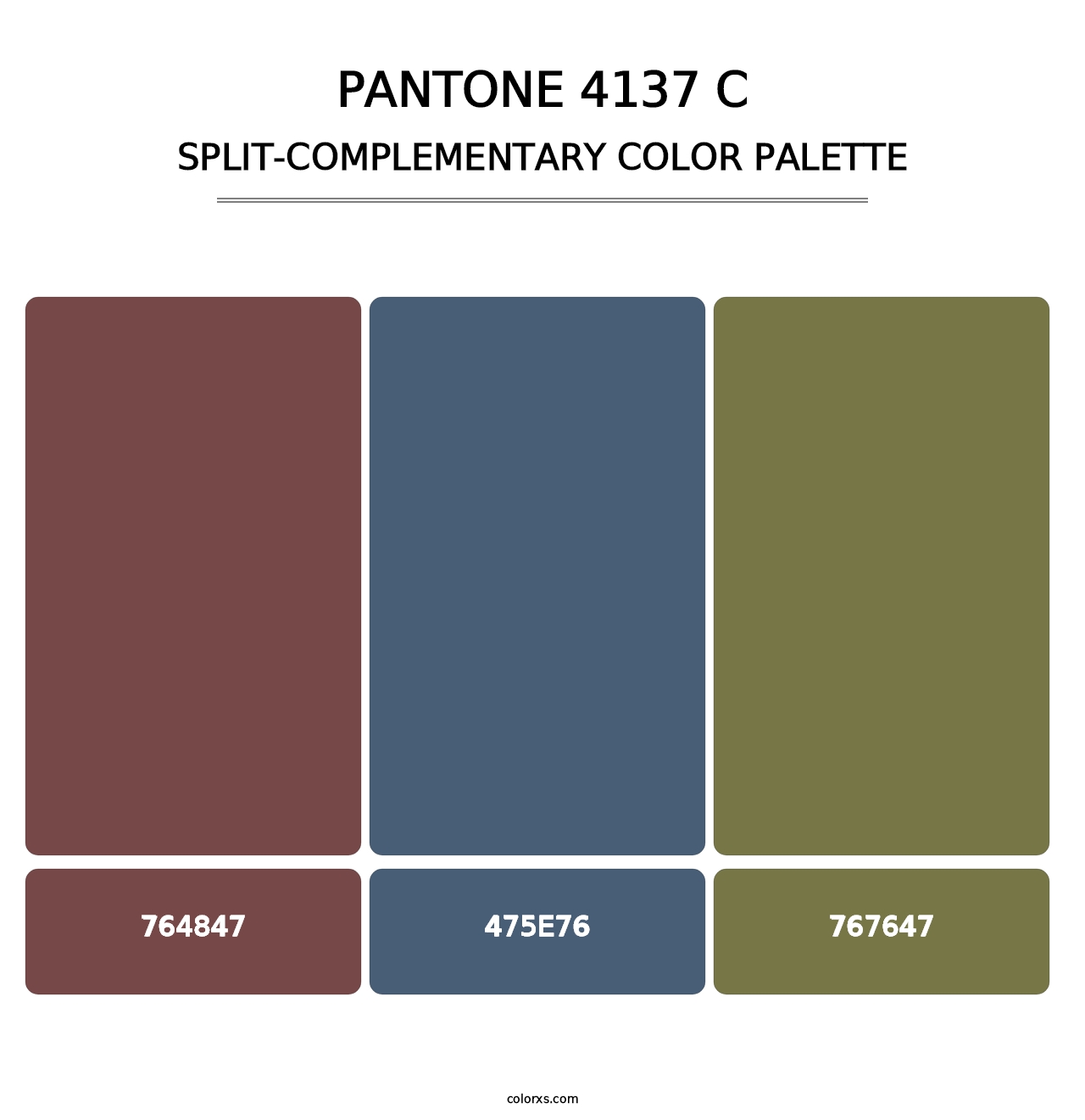 PANTONE 4137 C - Split-Complementary Color Palette
