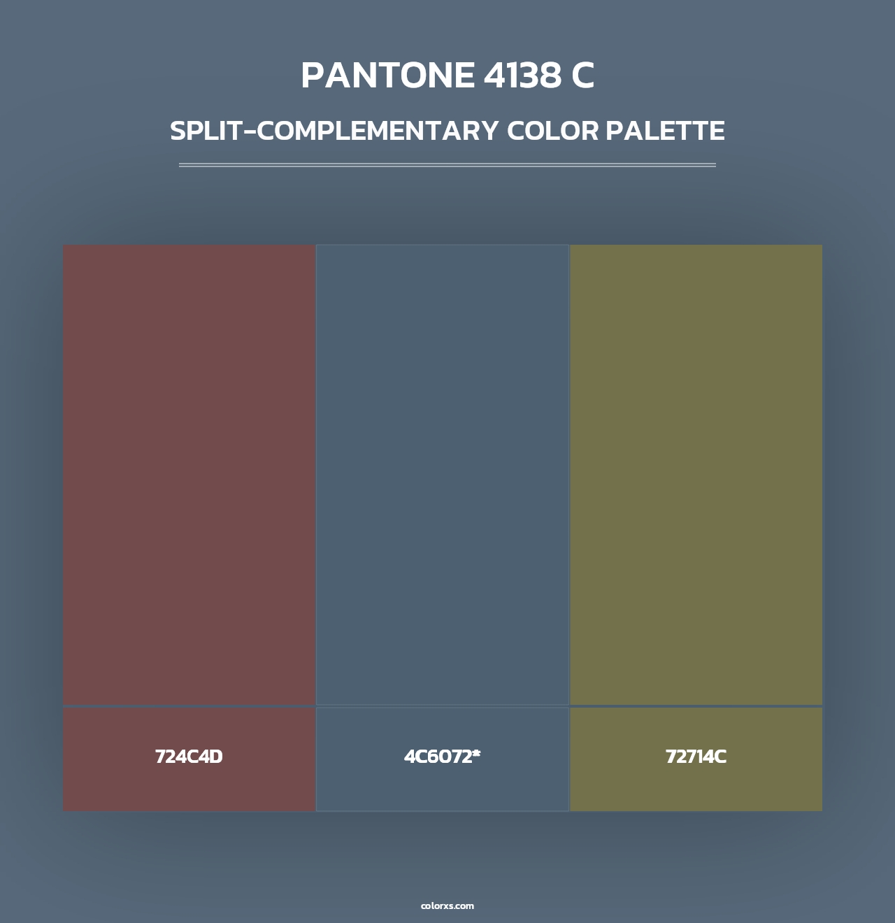 PANTONE 4138 C - Split-Complementary Color Palette
