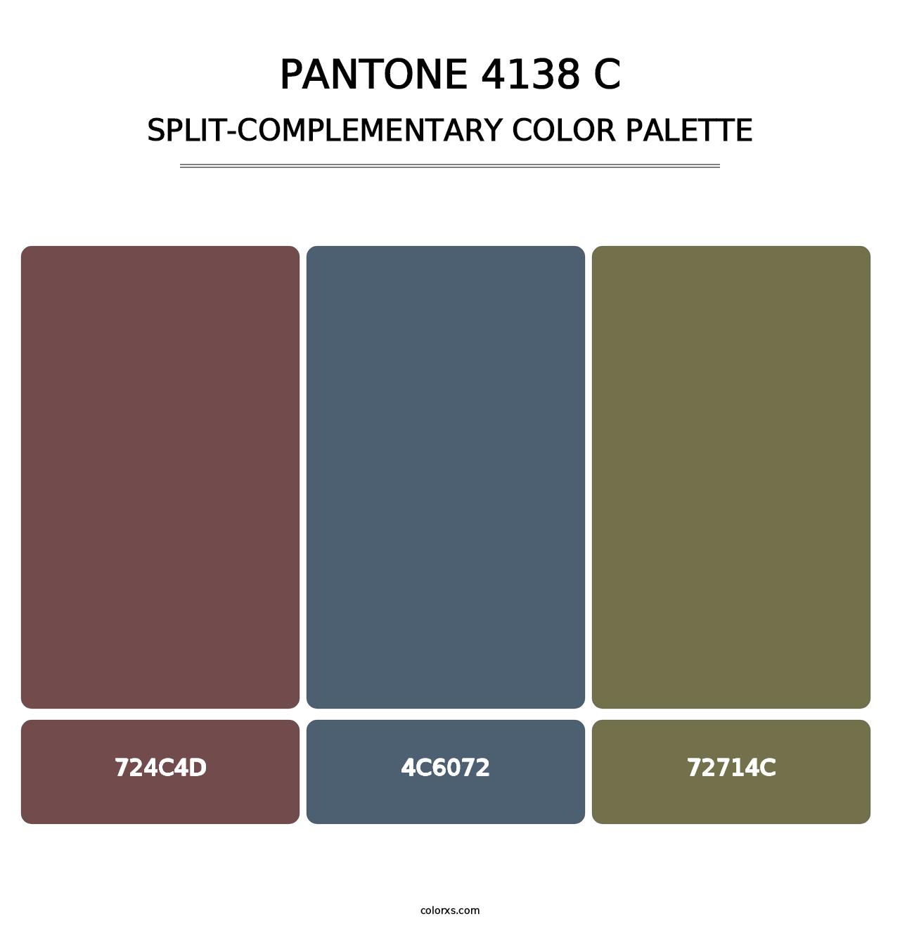 PANTONE 4138 C - Split-Complementary Color Palette