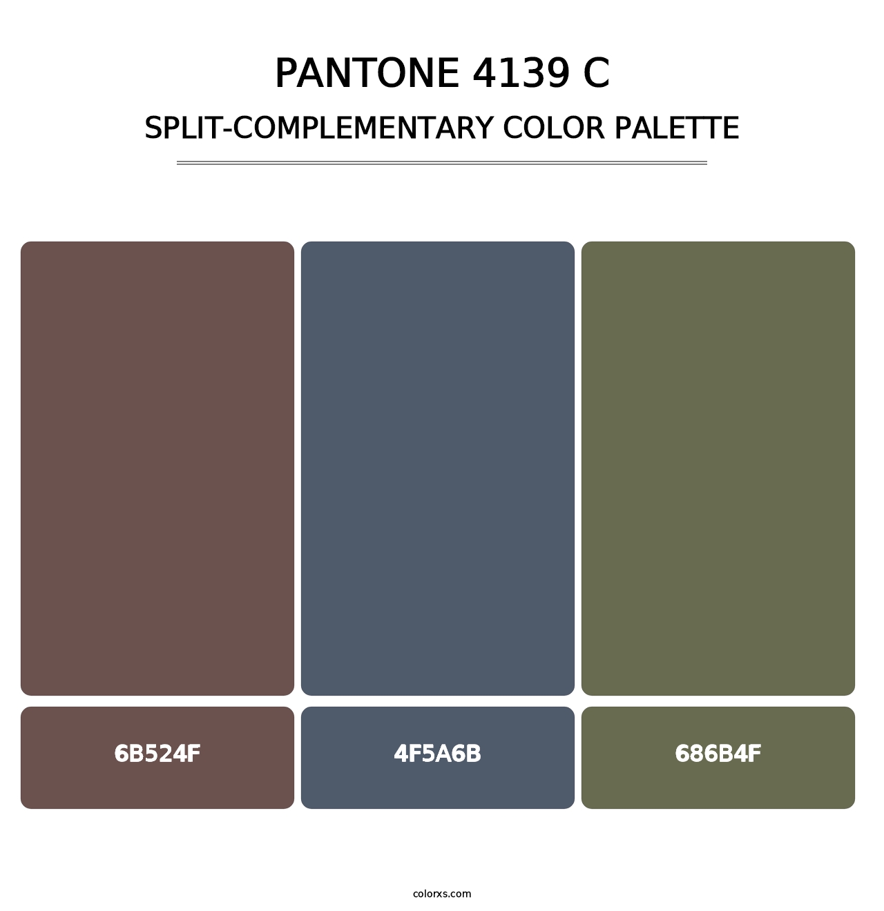 PANTONE 4139 C - Split-Complementary Color Palette