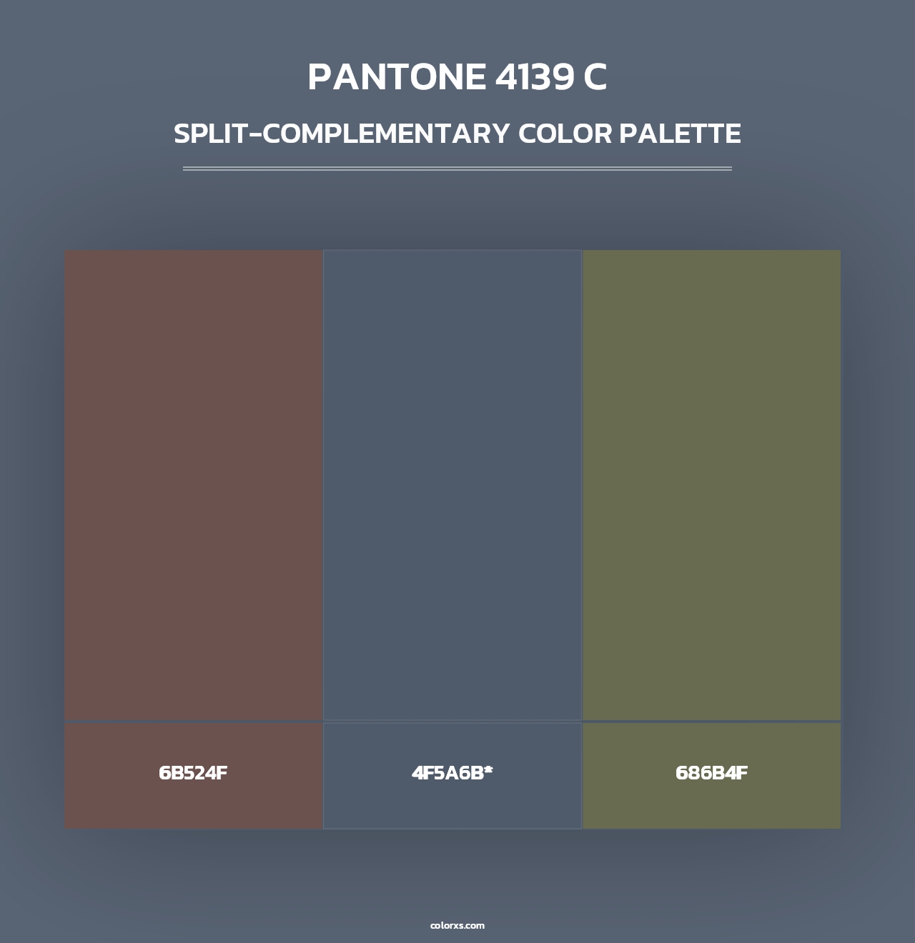 PANTONE 4139 C - Split-Complementary Color Palette