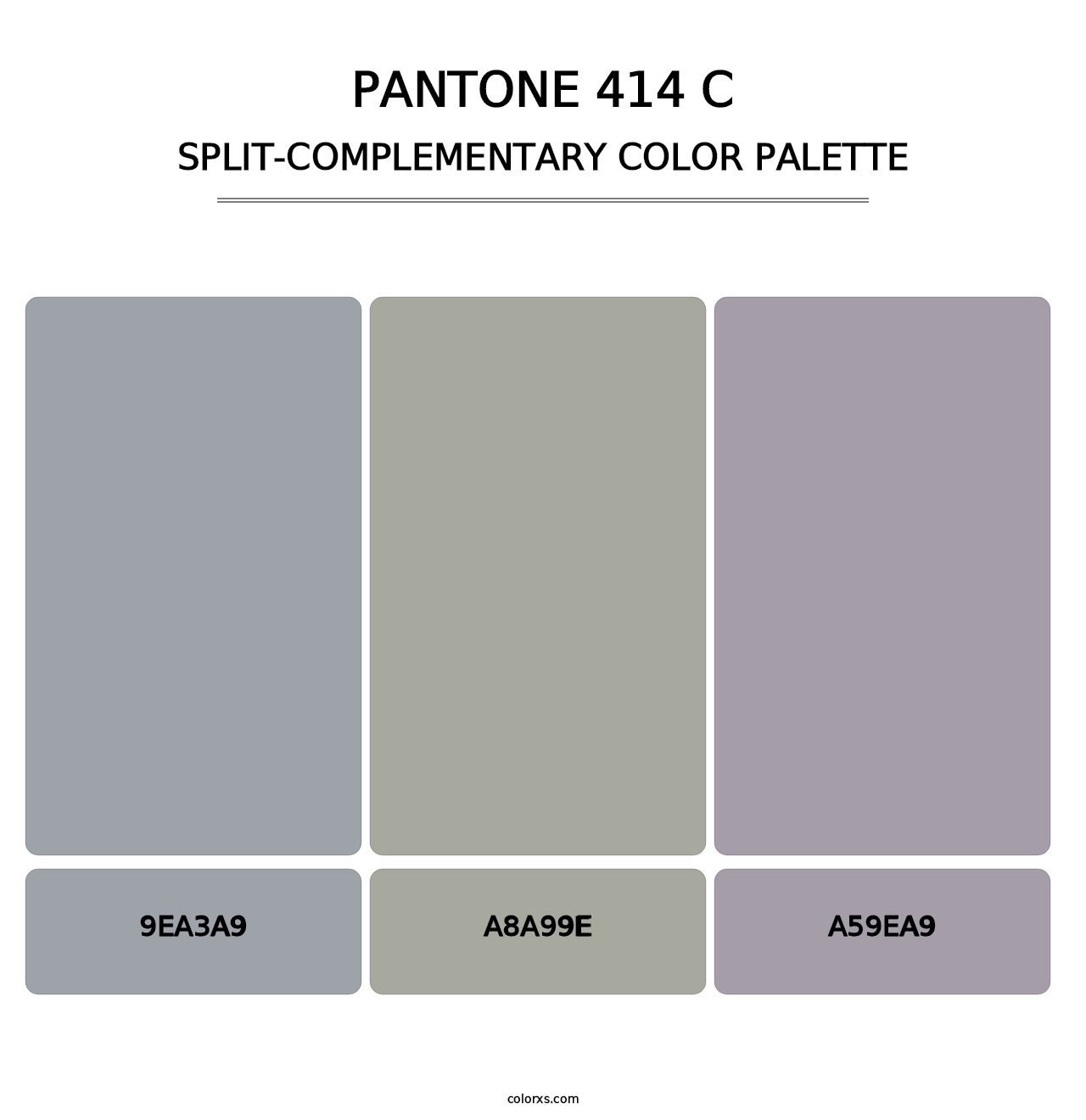 PANTONE 414 C - Split-Complementary Color Palette