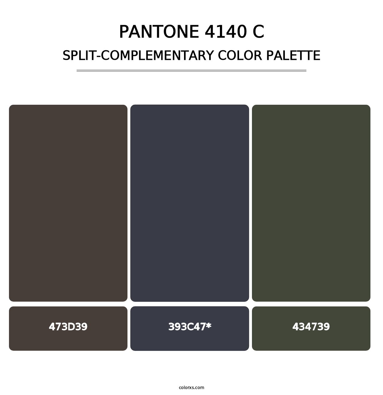 PANTONE 4140 C - Split-Complementary Color Palette