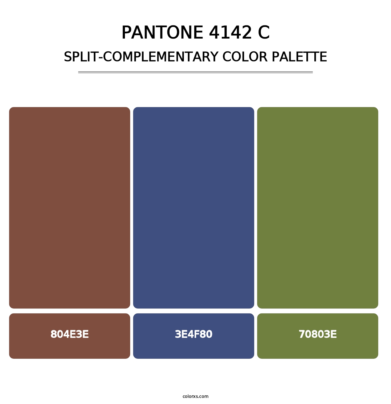 PANTONE 4142 C - Split-Complementary Color Palette