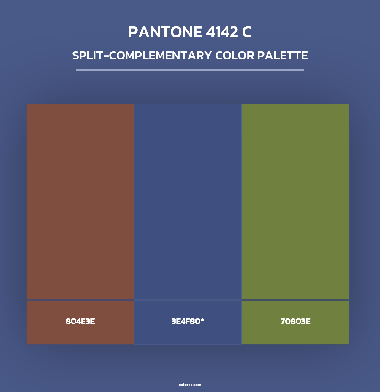 PANTONE 4142 C - Split-Complementary Color Palette