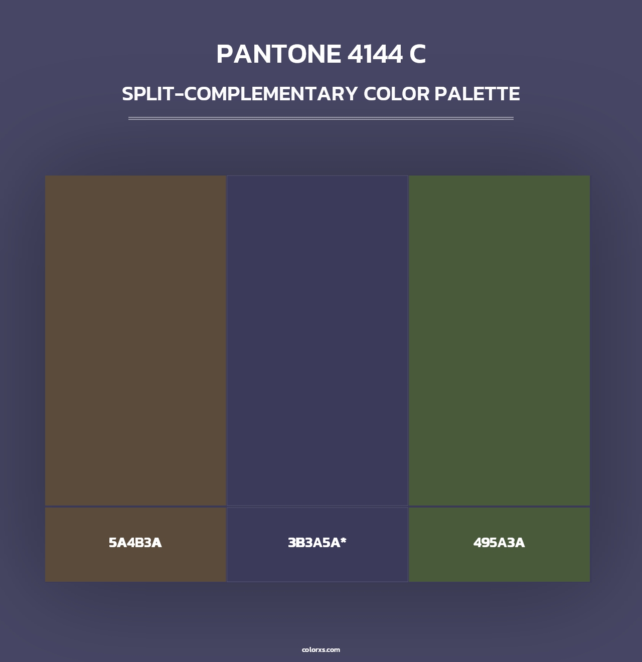 PANTONE 4144 C - Split-Complementary Color Palette