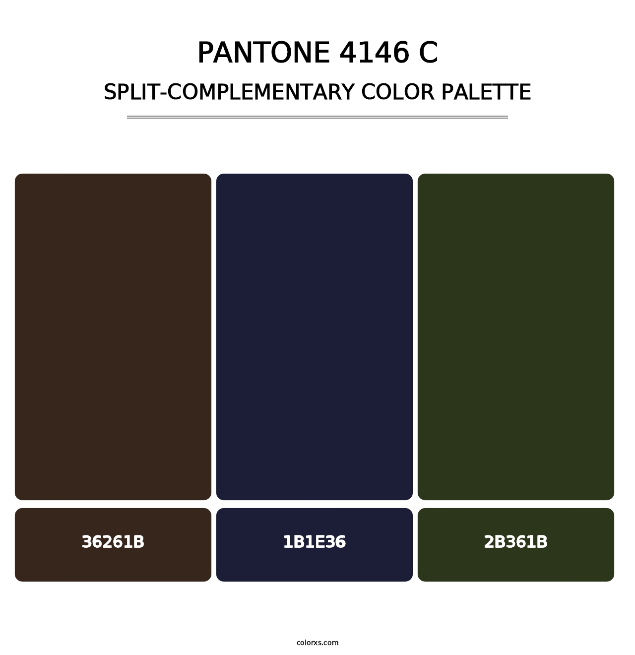 PANTONE 4146 C - Split-Complementary Color Palette