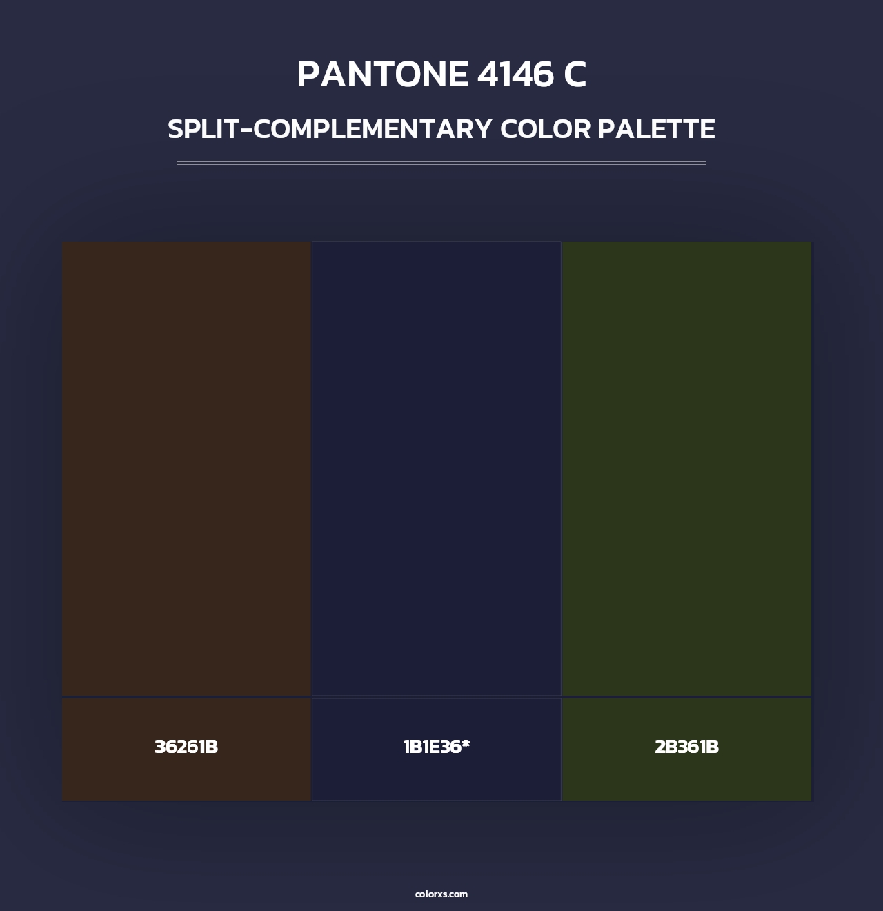 PANTONE 4146 C - Split-Complementary Color Palette