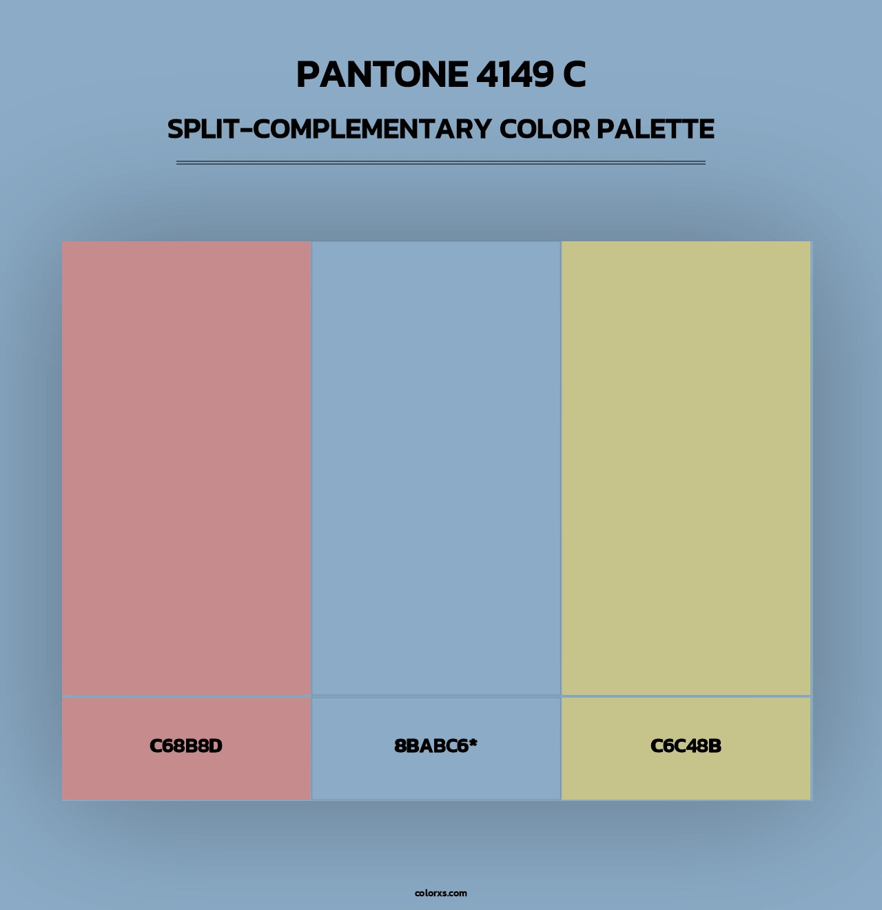 PANTONE 4149 C - Split-Complementary Color Palette