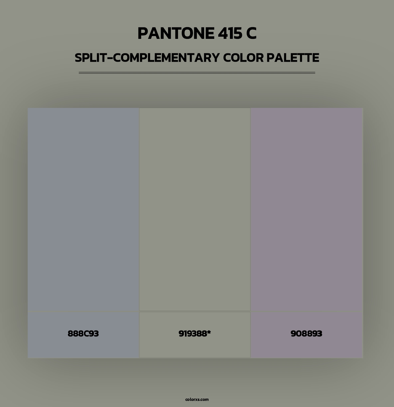 PANTONE 415 C - Split-Complementary Color Palette