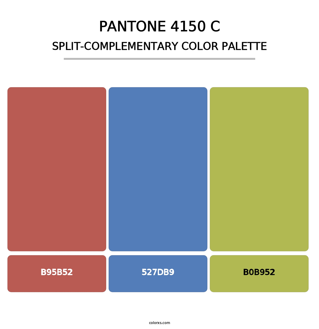 PANTONE 4150 C - Split-Complementary Color Palette
