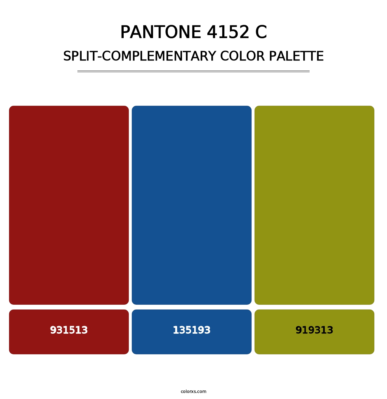 PANTONE 4152 C - Split-Complementary Color Palette