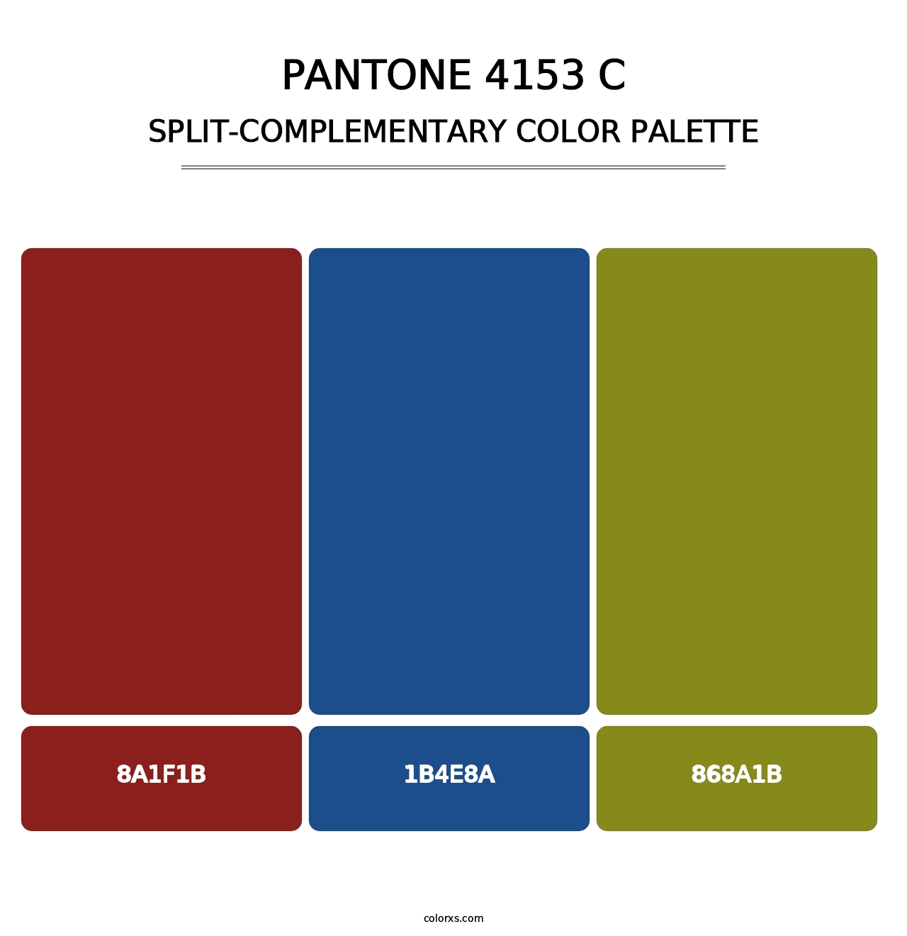PANTONE 4153 C - Split-Complementary Color Palette