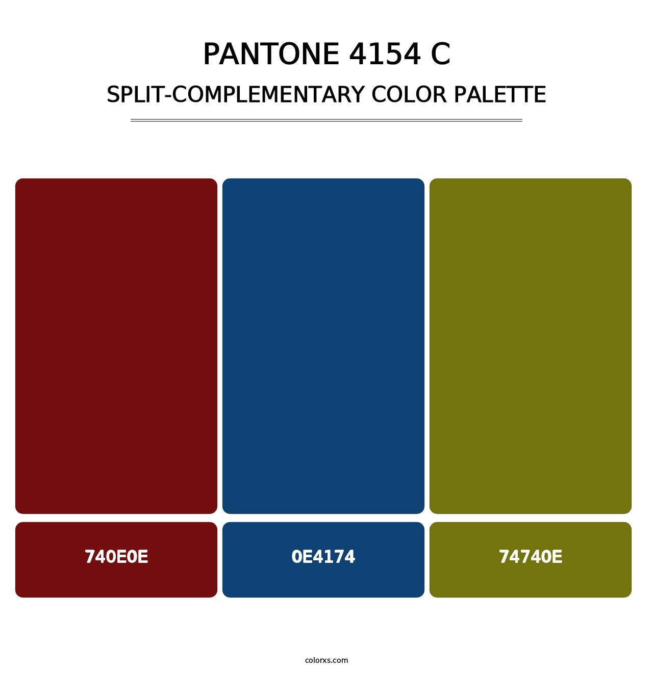 PANTONE 4154 C - Split-Complementary Color Palette