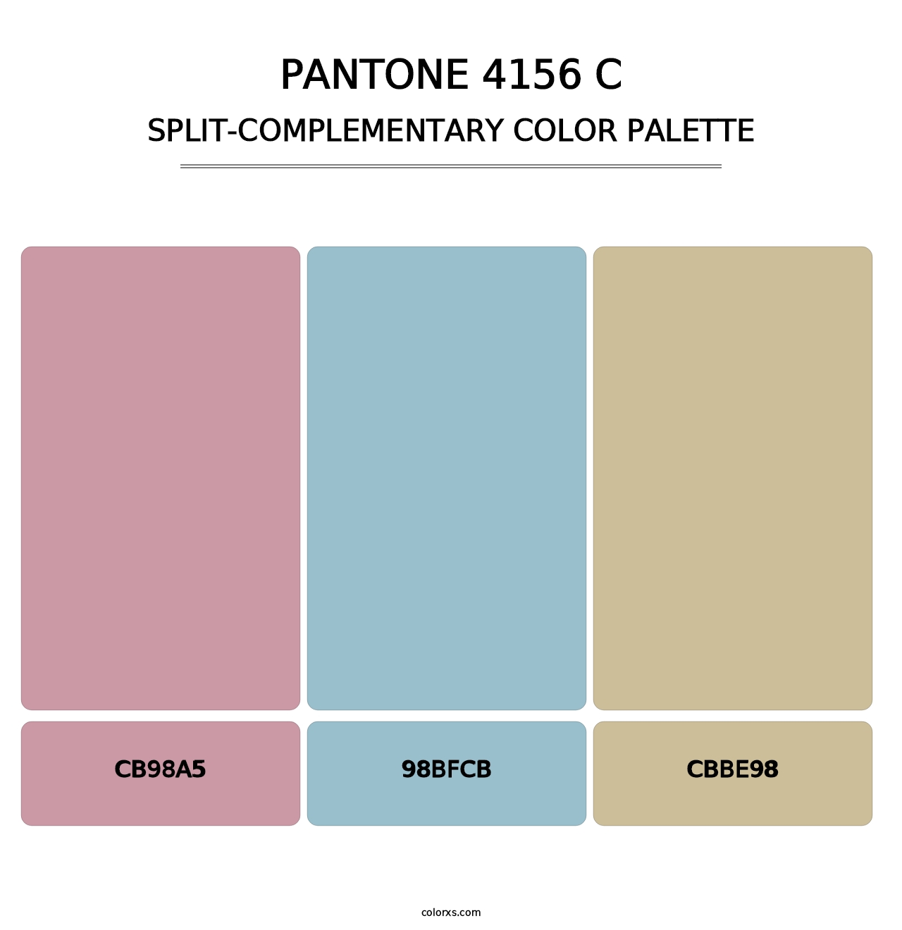 PANTONE 4156 C - Split-Complementary Color Palette