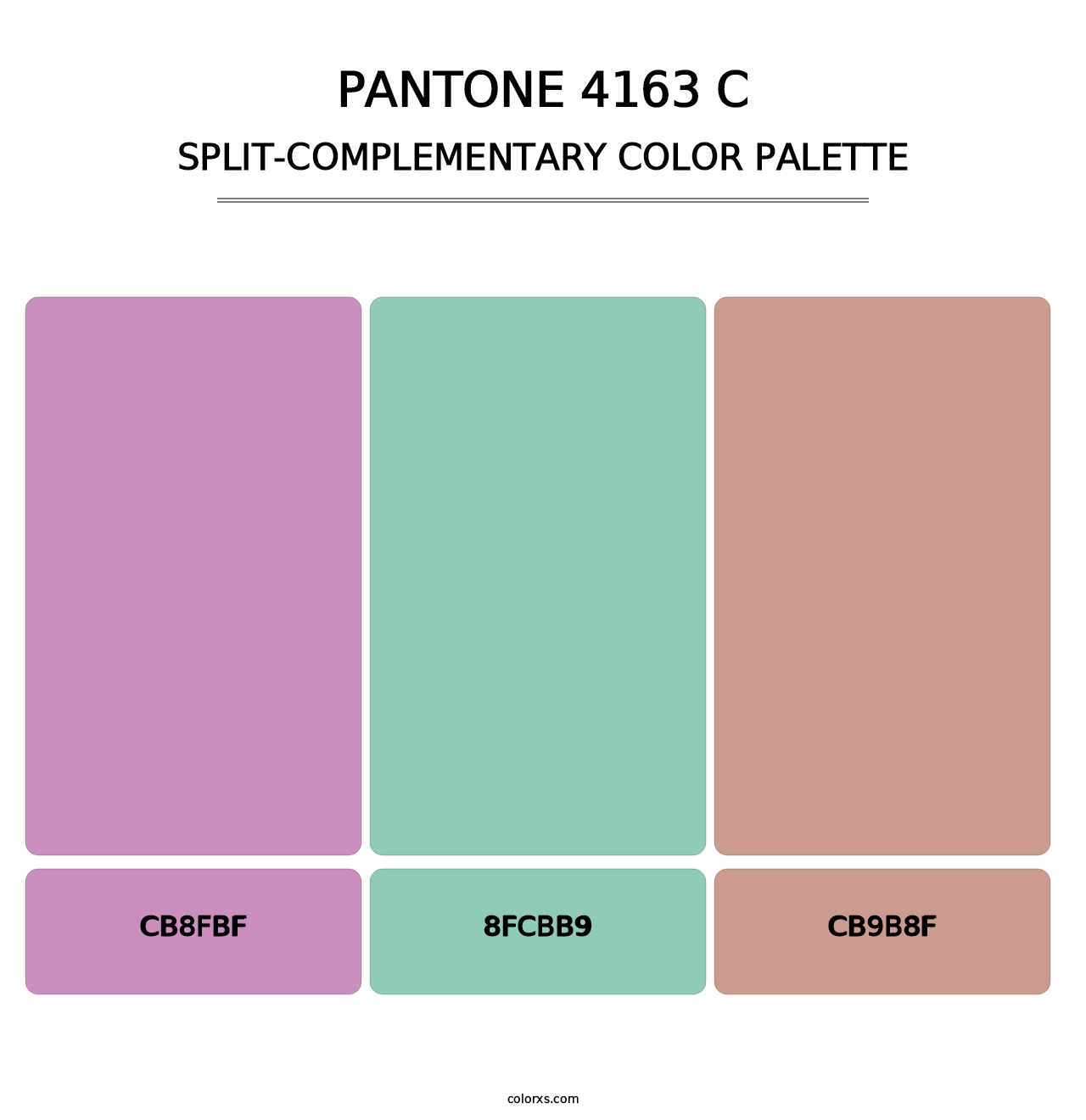 PANTONE 4163 C - Split-Complementary Color Palette