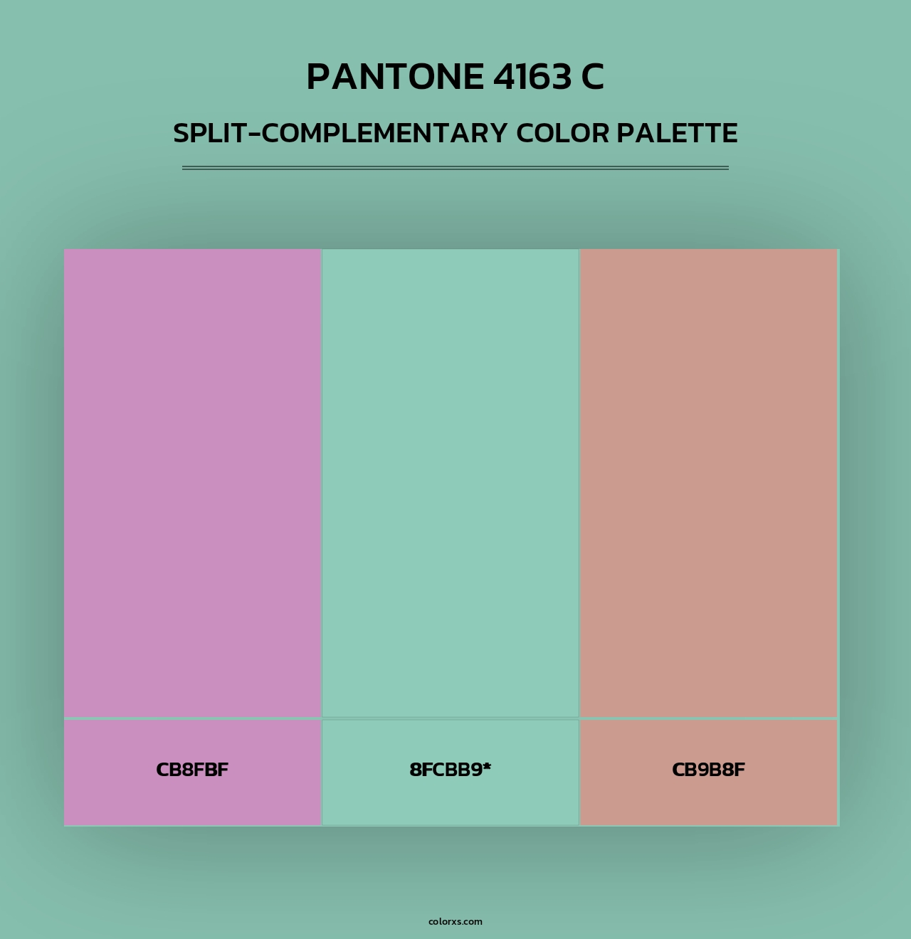 PANTONE 4163 C - Split-Complementary Color Palette