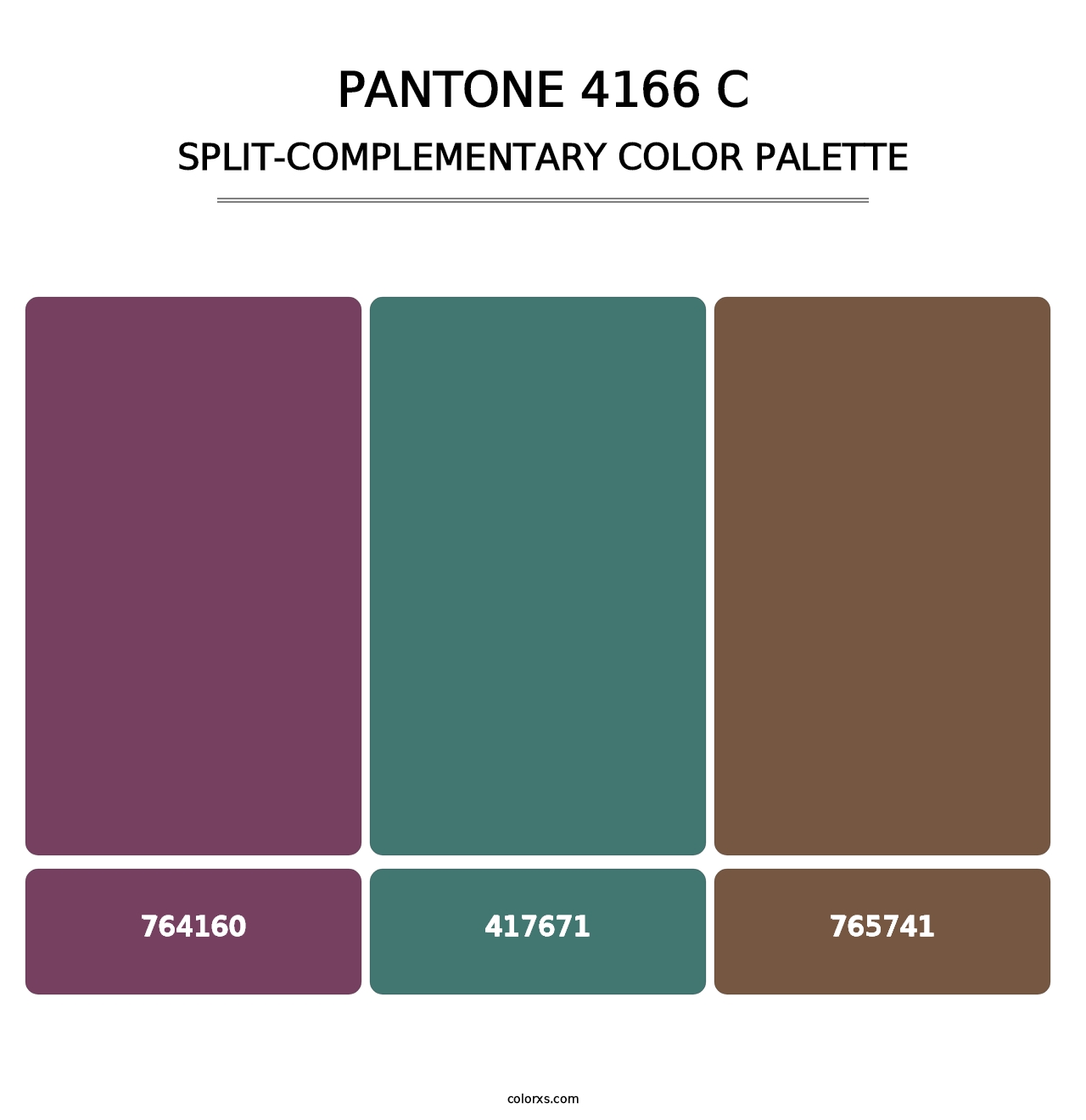 PANTONE 4166 C - Split-Complementary Color Palette