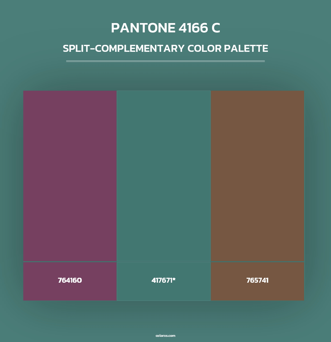 PANTONE 4166 C - Split-Complementary Color Palette