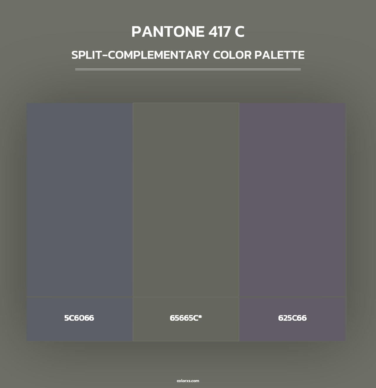PANTONE 417 C - Split-Complementary Color Palette