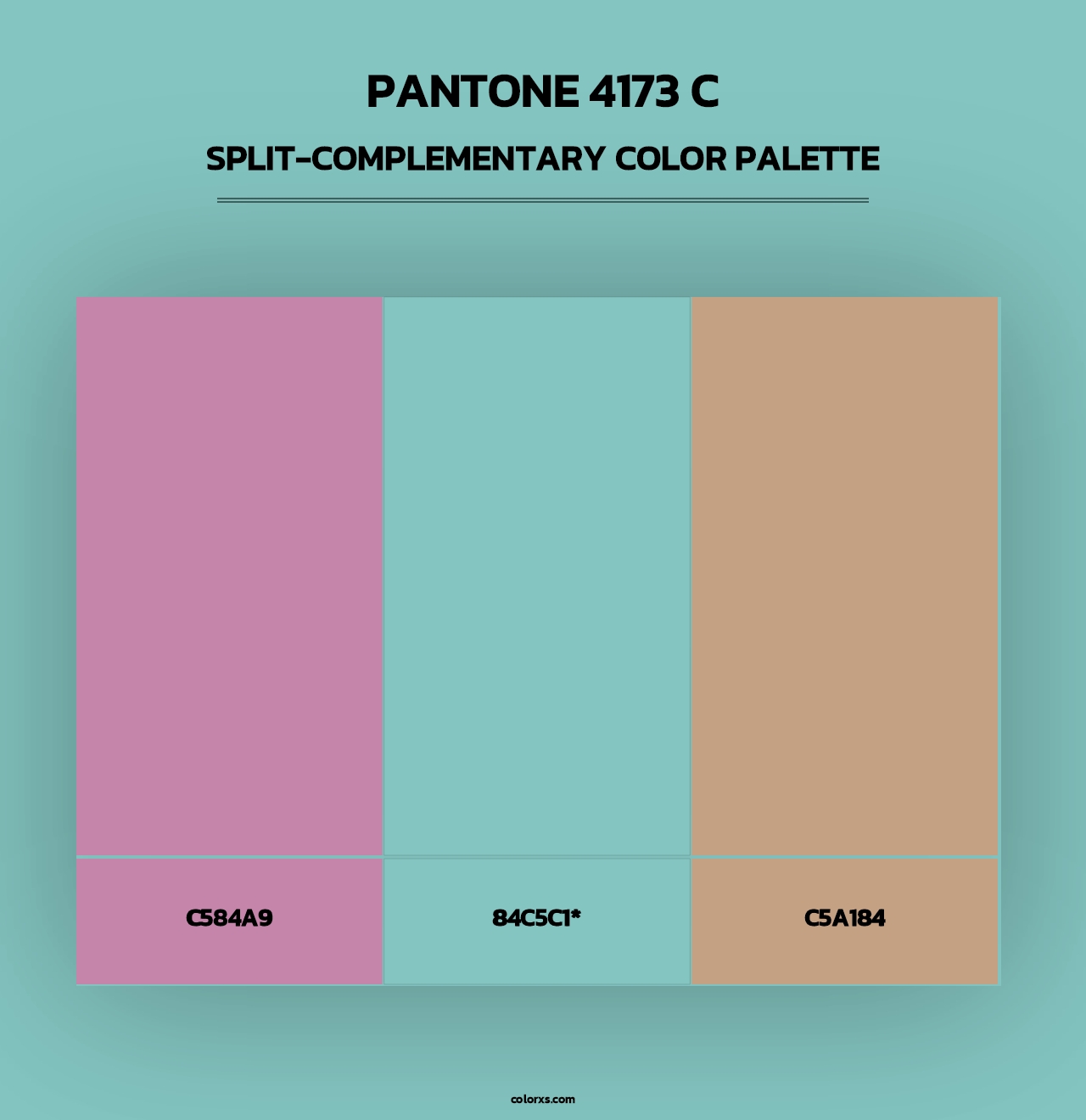PANTONE 4173 C - Split-Complementary Color Palette