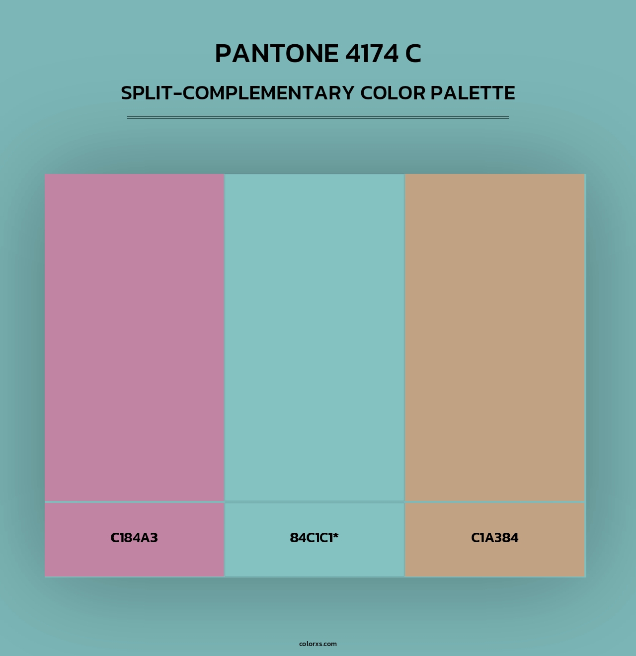 PANTONE 4174 C - Split-Complementary Color Palette