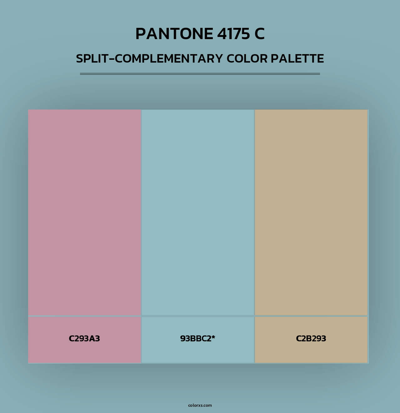 PANTONE 4175 C - Split-Complementary Color Palette
