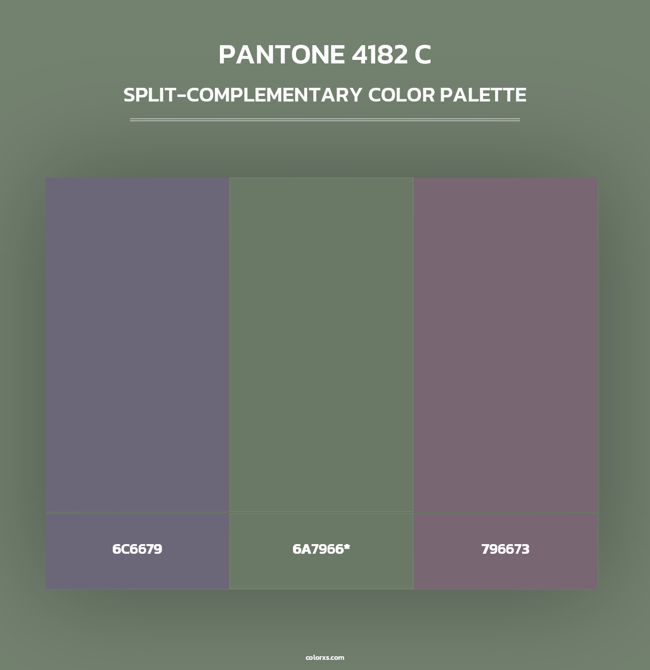 PANTONE 4182 C - Split-Complementary Color Palette