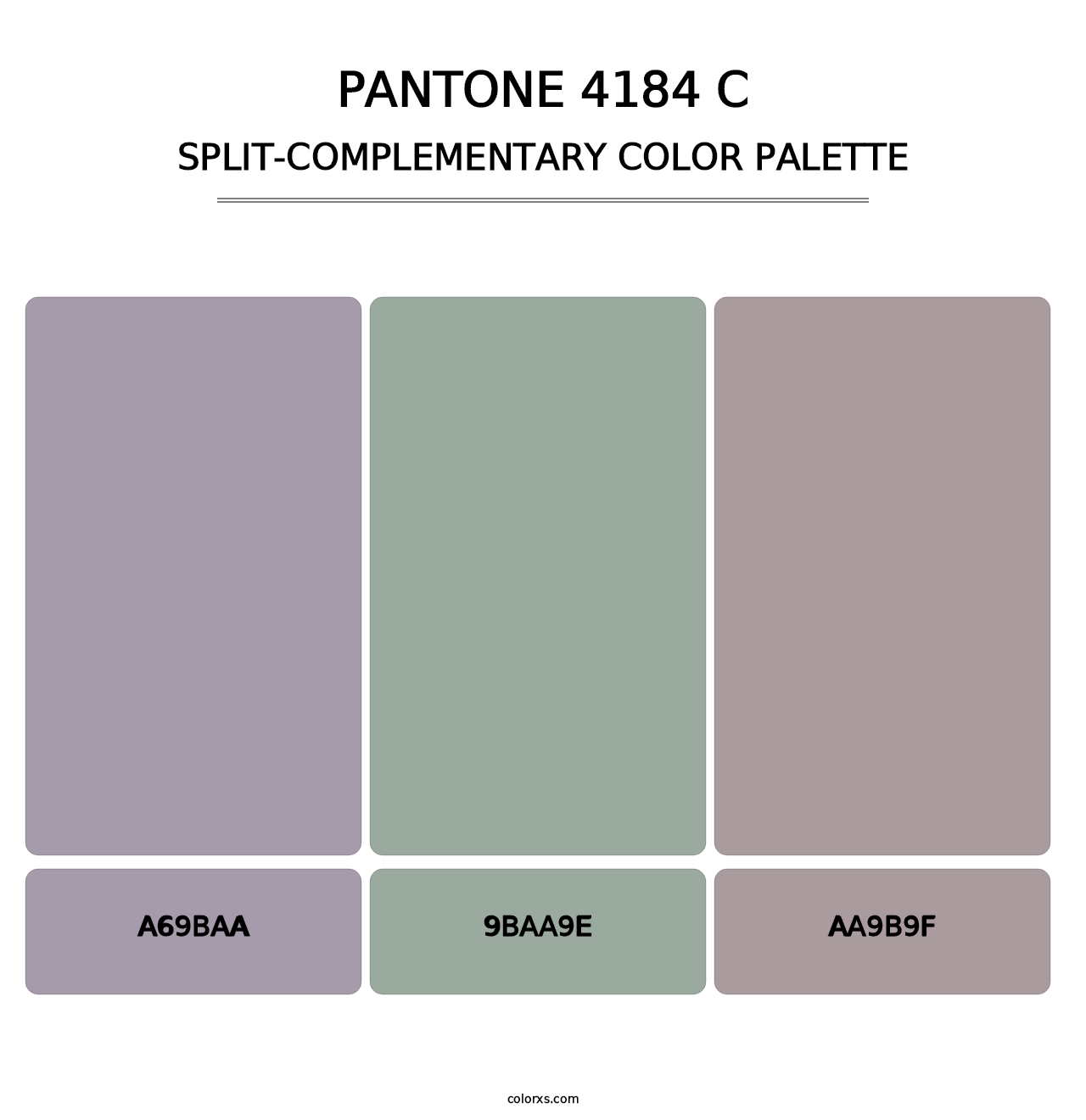 PANTONE 4184 C - Split-Complementary Color Palette