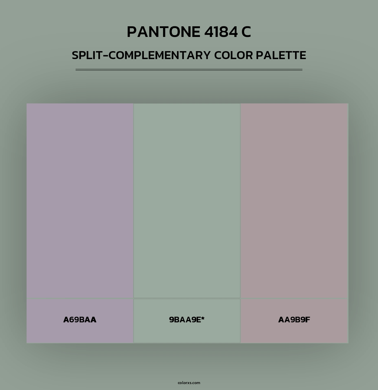 PANTONE 4184 C - Split-Complementary Color Palette