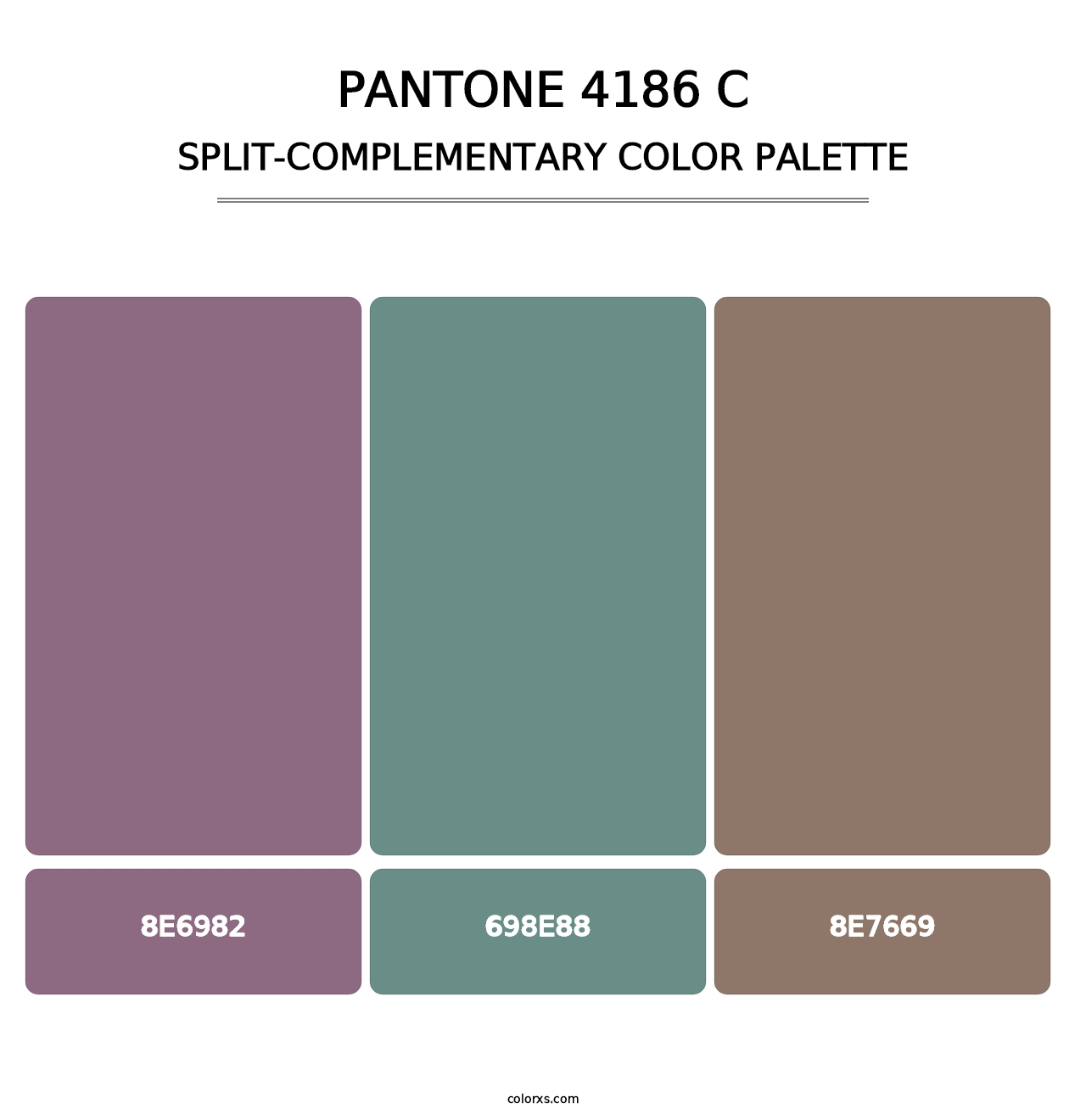 PANTONE 4186 C - Split-Complementary Color Palette