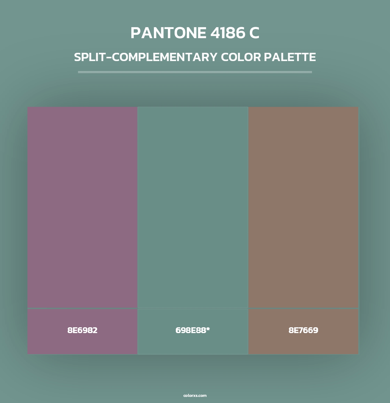 PANTONE 4186 C - Split-Complementary Color Palette