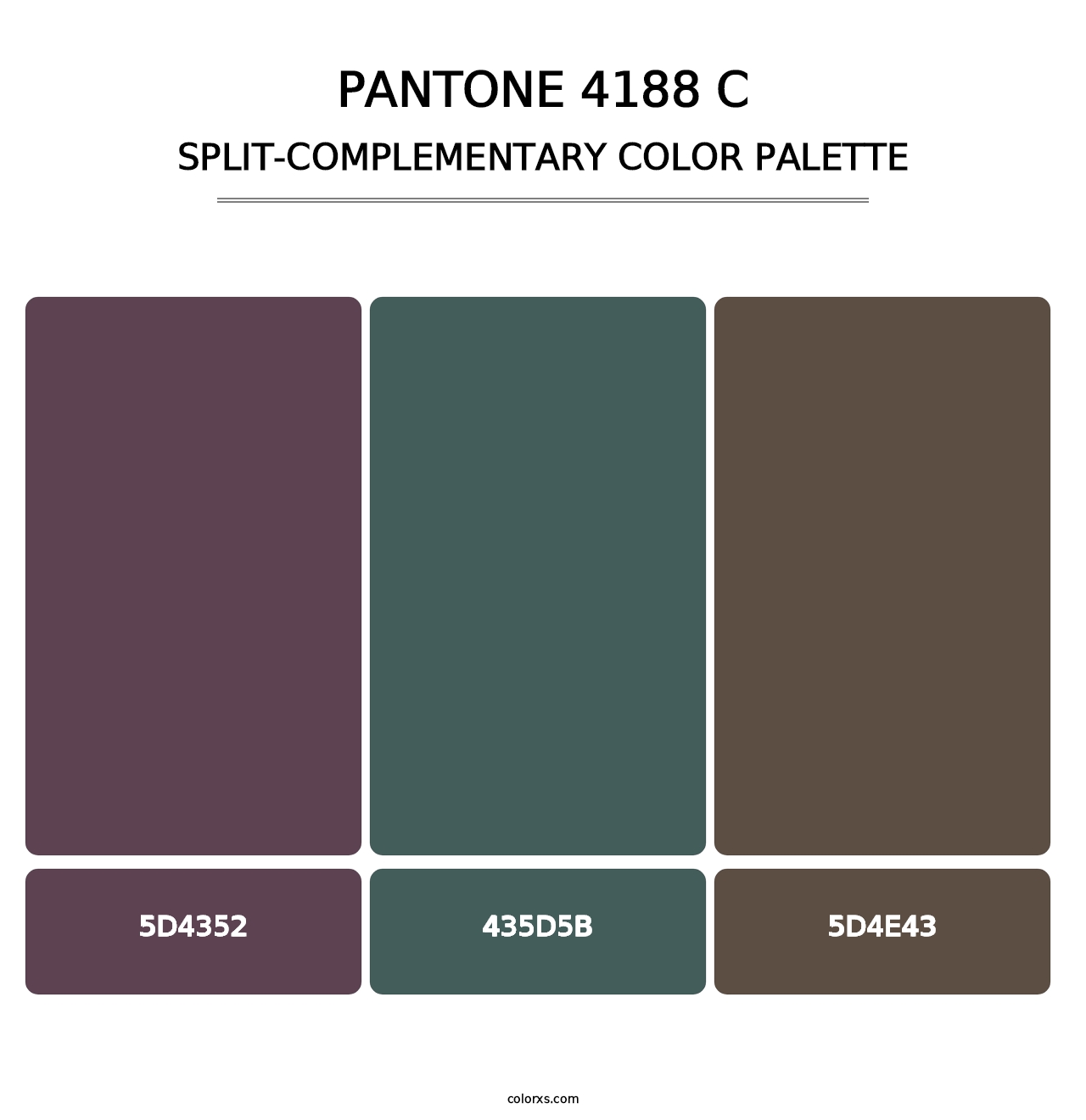 PANTONE 4188 C - Split-Complementary Color Palette