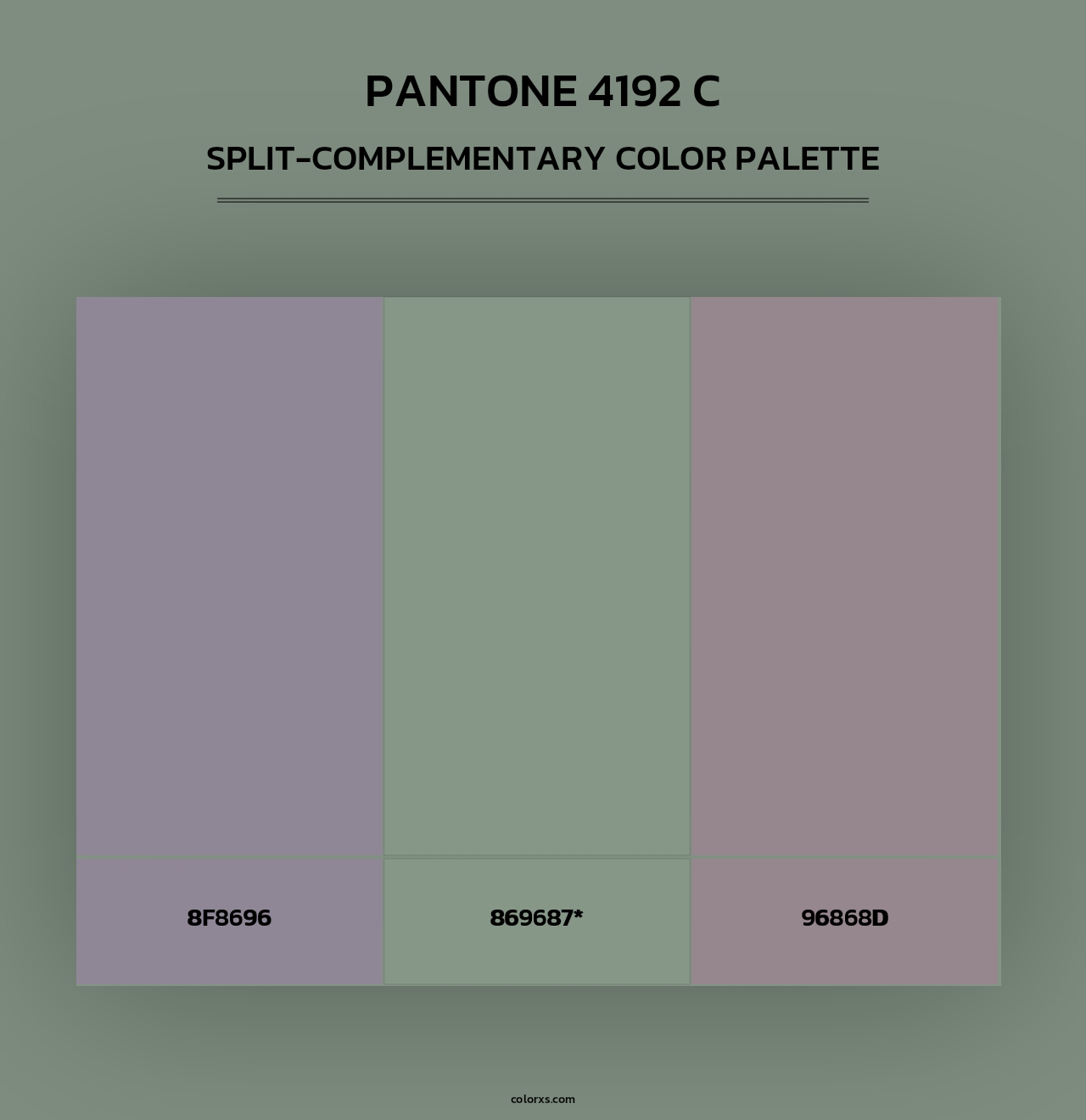 PANTONE 4192 C - Split-Complementary Color Palette