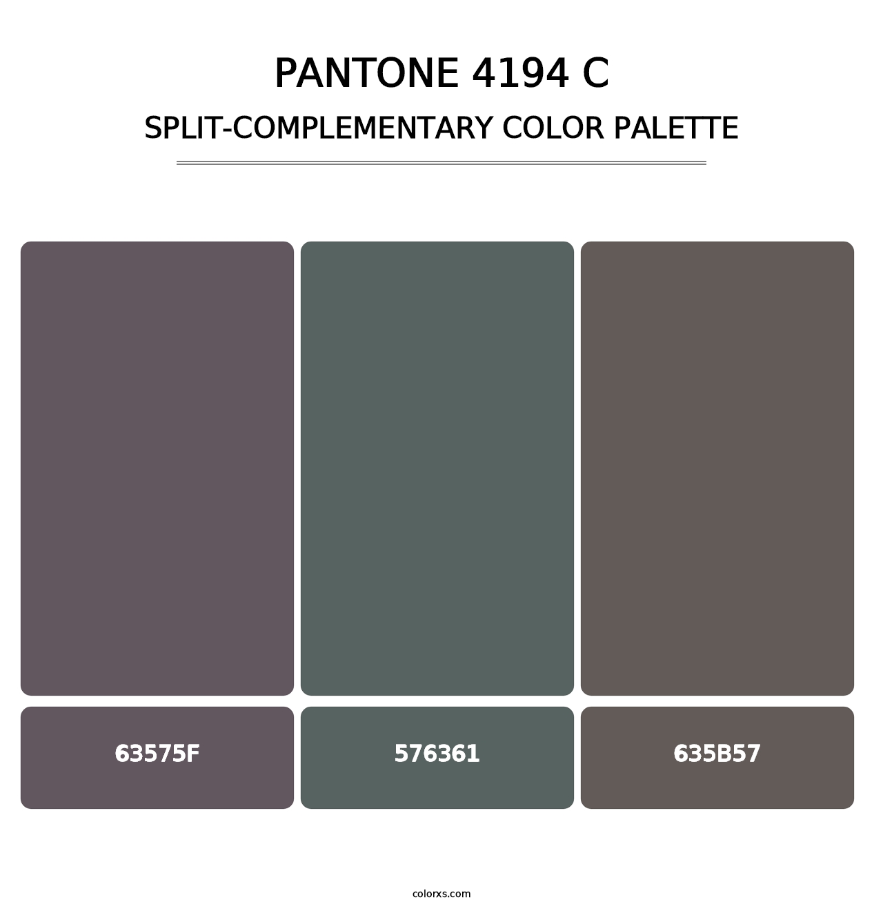 PANTONE 4194 C - Split-Complementary Color Palette