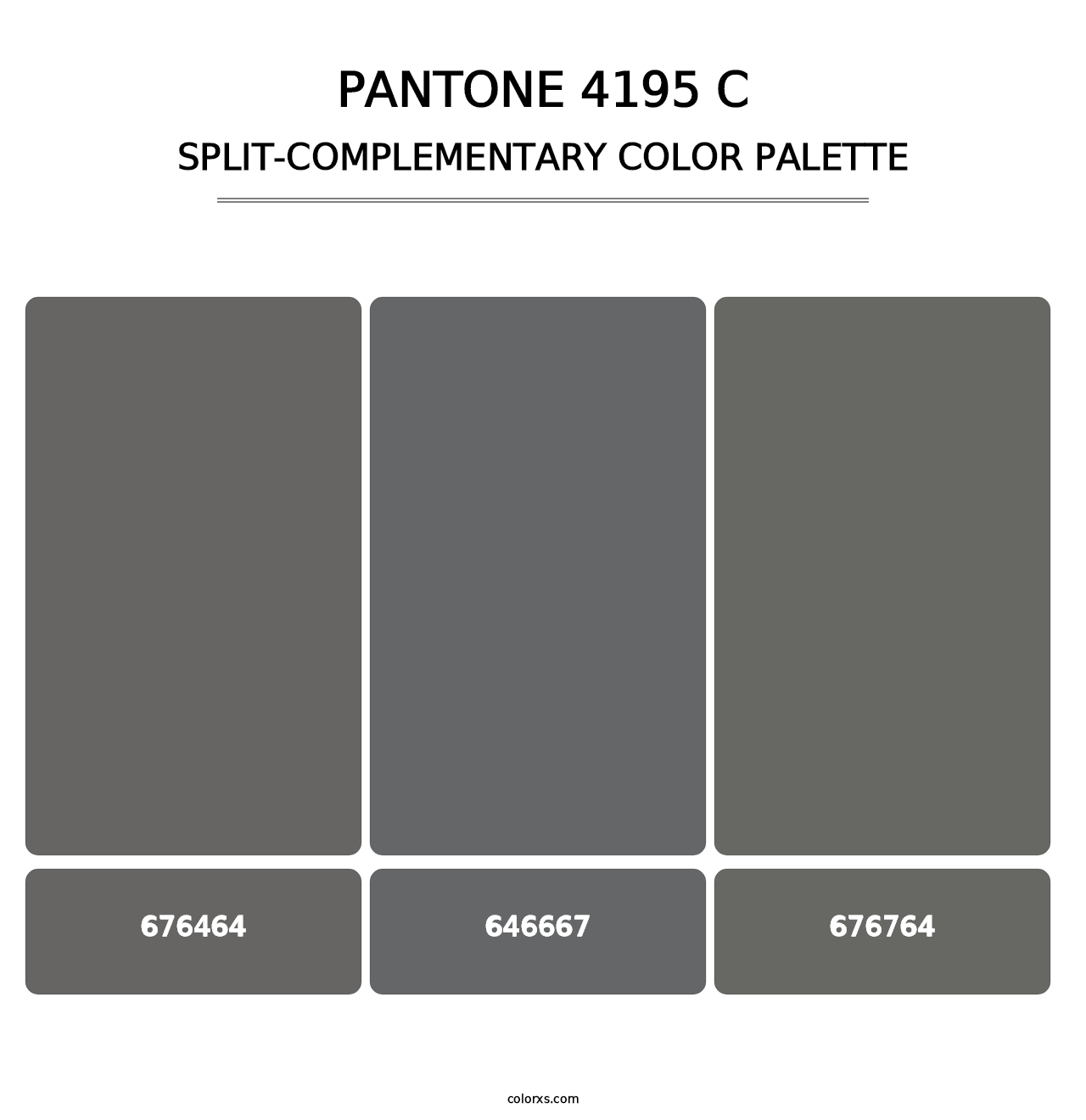 PANTONE 4195 C - Split-Complementary Color Palette