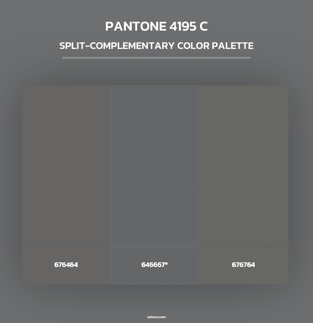 PANTONE 4195 C - Split-Complementary Color Palette