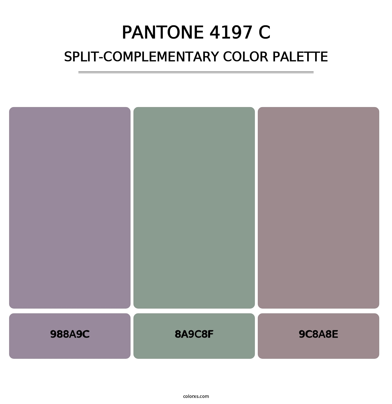 PANTONE 4197 C - Split-Complementary Color Palette