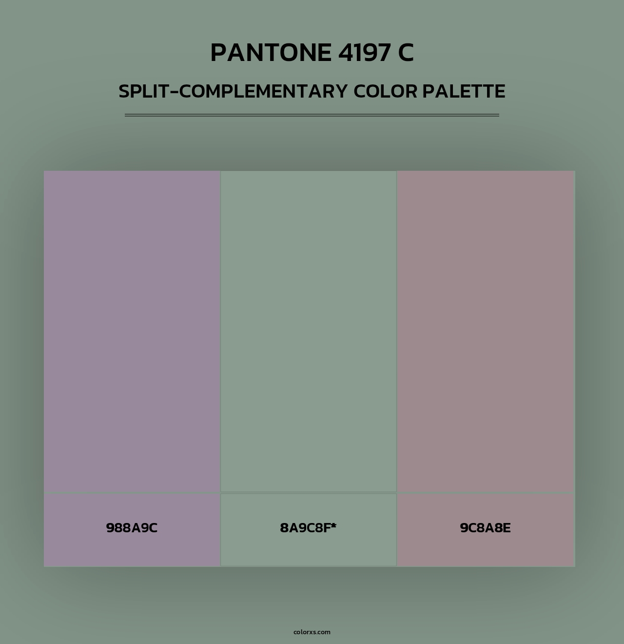 PANTONE 4197 C - Split-Complementary Color Palette