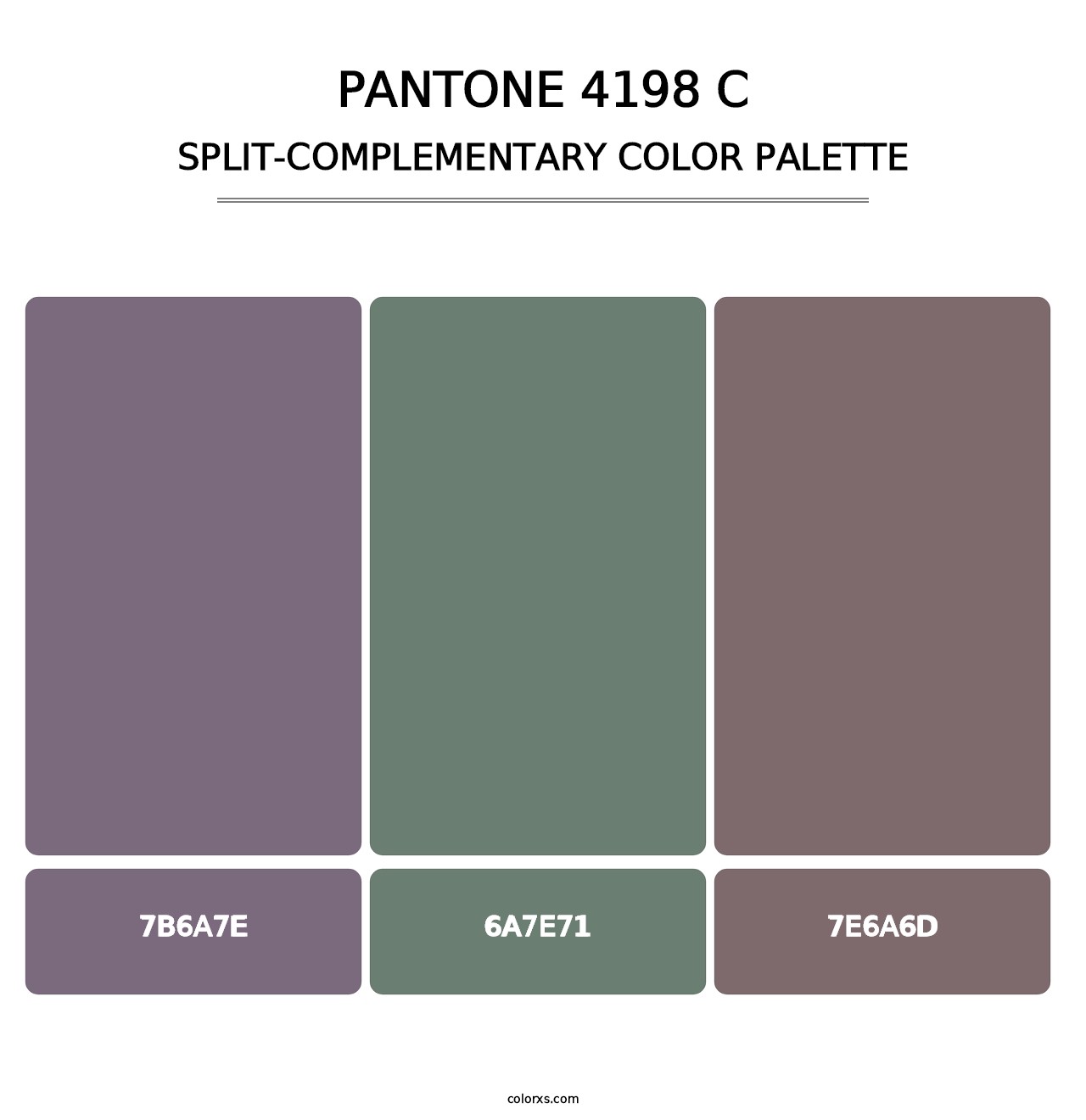 PANTONE 4198 C - Split-Complementary Color Palette